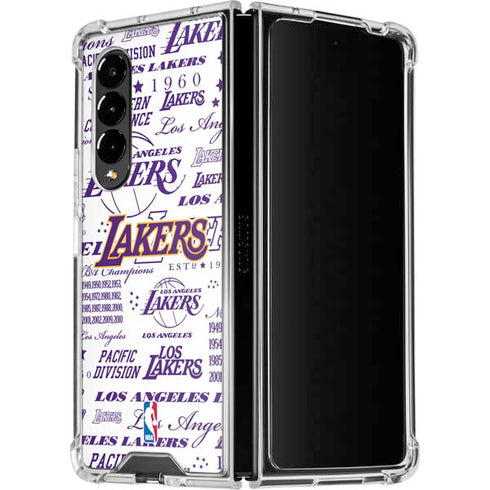 NBA LA Lakers Historic Blast Galaxy Z Fold4 5G Clear Case